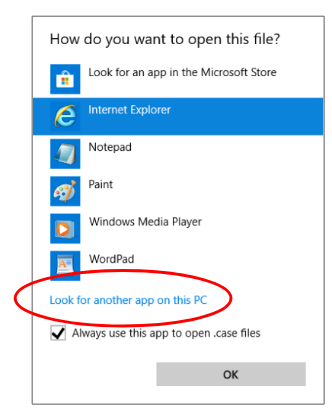 look for another app on this PC screenshot