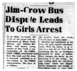 Excerpt from a North Carolina newspaper reporting Pauli's arrest.