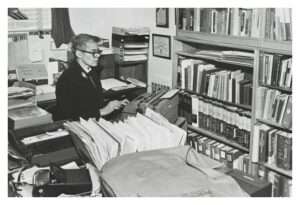 Pauli in her study.