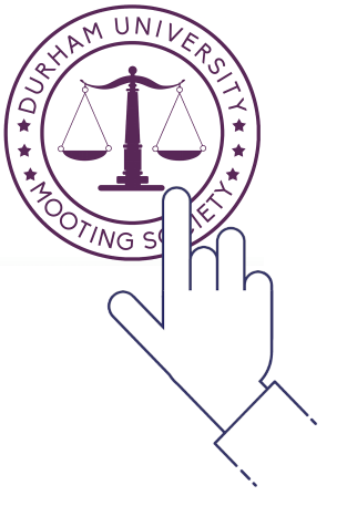 Durham university roofing society logo incorporating Durham University colors.